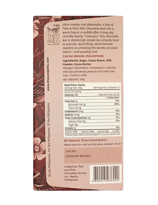 Theo & Philo Milk Chocolate 45g