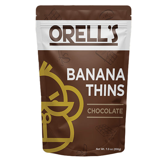 Orell's Chocolate Flavored Banana Thins (Pouch) 200g