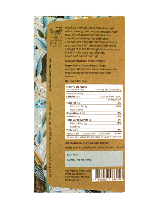 Theo & Philo 90% Dark Chocolate 45g