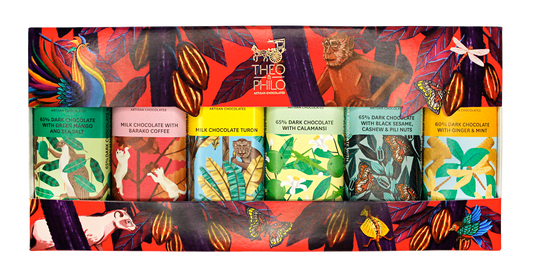 Theo & Philo 6-Bar Sampler Box (Small Bars) 6 x 20g